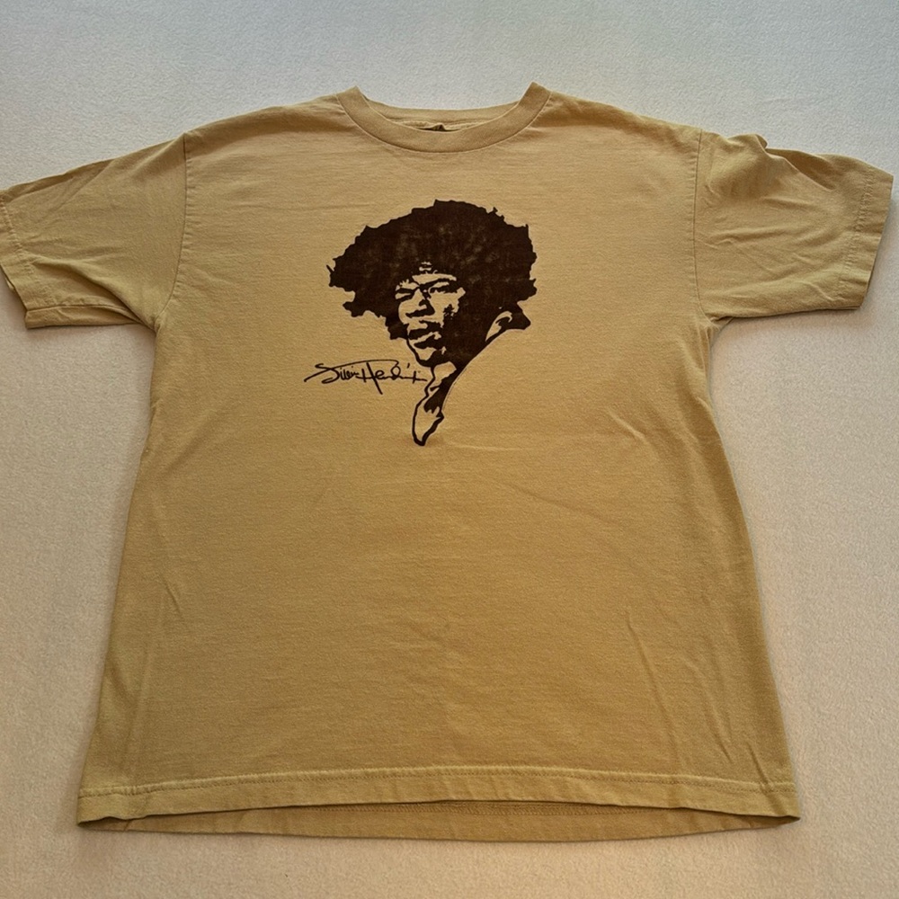 2005 Y2K Jimmy Hendrix, velour face and signature rock concert tee size small